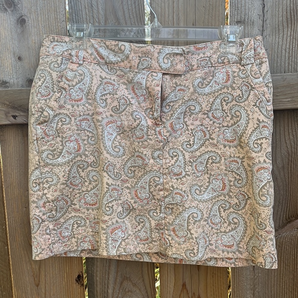 Tommy Hilfiger, paisley, retro, preppy mini skirt